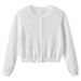Korean Style Imitation Linen Children's Hollow Sweater Jacket Short Top Summer Sun Protection Air Conditioning Shirt Girls Knitted Cardigan Thin_viptrois.com