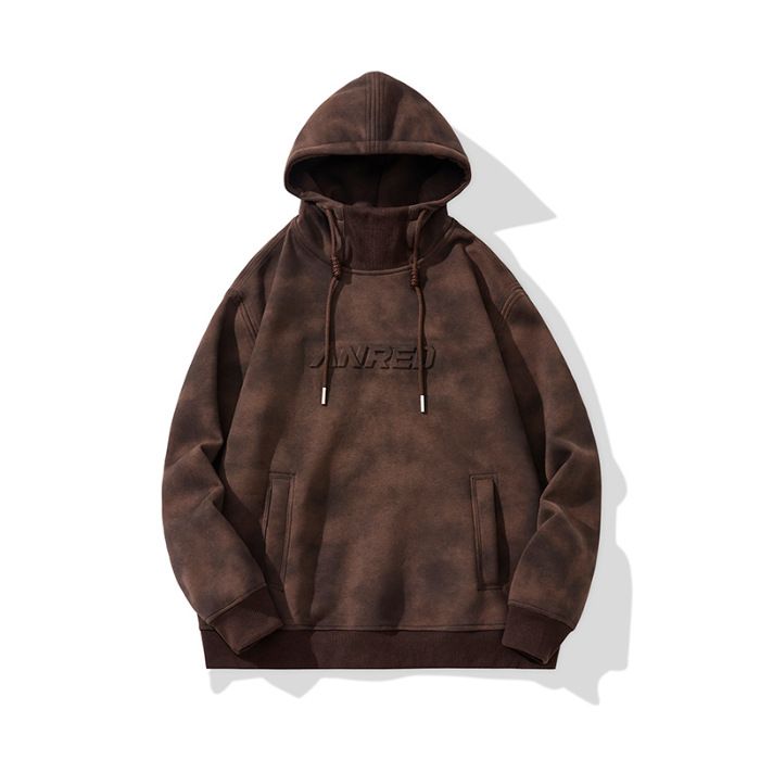 Retro Heavyweight Hoodie – Vintage-Inspired Cotton Blend Pullover With Side Pockets (Sizes M-4XL, Letter Print)_viptrois.com