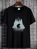 myrkur Wolf Forrest Tee Black T Shirt Summer Comfortable Unisex Designer Clothes Casual Streetwear Top For Everyday Wear Graphic Stretched Homme_viptrois.com