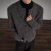 American Retro Contrasting Cardigan Sweater Men's Spring And Autumn High-end Design Top Lazy Wind Loose Knitted Jacket_viptrois.com