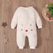 Christmas baby onesie Autumn/Winter cute baby elk plush baby zipper crawl suit Christma_viptrois.com