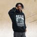 American High Street Style Distressed Oil Painting Print Fleece-lined Autumn And Winter Hooded Sweatshirt, Trendy_viptrois.com