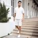 Men's Performance Short Sleeve T-Shirt & Shorts Set – Lightweight Poly-Cotton Blend For Gym & Streetwear (S-XXXL, 6 Colors)_viptrois.com