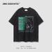 Men's Clothing Retro Washed Gesture Prayer Print Street Loose Casual Short Sleeved T Shirt_viptrois.com