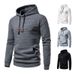 New European casual pullover jacquard sweatshirt with men's checkered cotton fabric hooded design_viptrois.com