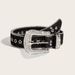 Rhinestone Belt Women's Ins Style Wide Belt Decoration European and American Fashion Personality Sequin Jeans with All-match Design Sense_viptrois.com