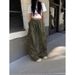 Women's Vintage Cargo Pants – High Waist Wide Leg Oversized Trousers With Drop Hem (Blue/Pink/Yellow/Black, S-5XL)_viptrois.com
