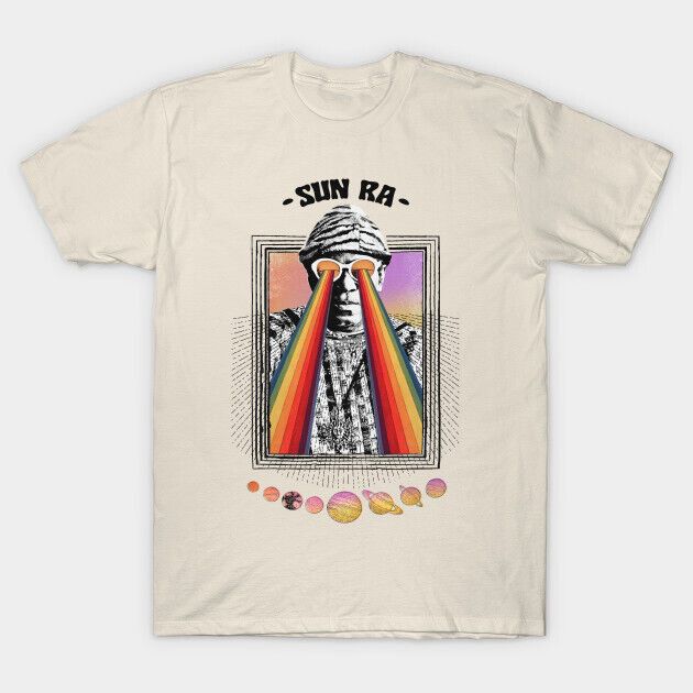 SUN RA ---- Original Psychedelic Design T-Shirt Mens Womens Tees Top Tops Tees Men's Women's Short Sleeve All Sizes_viptrois.com