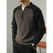 Autumn And Winter New Knitted Sweater Men's Polo Shirt Lapel Raglan Half Zipper Light Luxury Business_viptrois.com