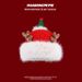 Christmas hat cute antlers plush thickened warm knitted hat men's and women's plush versatile gift ear protection wool hat_viptrois.com