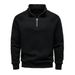Loom 2025 New Autumn Winter European And American Half-Zip Stand Collar Trendy Versatile Fleece-Lined Men's Sweatshirt_viptrois.com