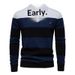 Pure 2024 Autumn New Long Sleeve Polo Sweater Slim Fit Turn-Down Collar Striped Patchwork Men's European Size Knitwear_viptrois.com