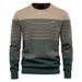Pure 2024 Autumn Winter Men Casual Knitted Sweater Insert Jacket Spliced Men's Korean Version Slim Fit Youth Color Block_viptrois.com