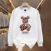 Streetwear Fleece Sweatshirt For Men – Oversized Crewneck With Cartoon Print_viptrois.com