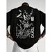 Camiseta Casual Hombre Con Estampado Floral Y De Aves Poliéster Transpirable, Cuello Redondo, Manga Corta - Perfecta_viptrois.com