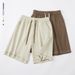 Men's Clothing Summer Light Luxury Double Sided Twill Knitted Sports Five Point Casual Sweatpants Drawstring Loose Shorts_viptrois.com