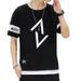 Men's Summer Short Sleeve T-Shirt & Jogger Set – Lightweight Polyester Athletic Outfit (M-3XL, 5 Color Combos)_viptrois.com