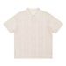 Men's Clothing Knitted Short Sleeved Textured Short Sleeved Men's And Women's Polo Shirts Trendy Summer Loose Lapel High Street Breathable Tops_viptrois.com