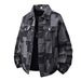 Men's Clothing Color Plaid Denim Jacket Men's Autumn And Winter New Cross Border Hot Selling Denim Clothing Wholesale Long Sleeved Jacket Jacket Men_viptrois.com