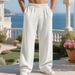Men's Heavyweight Hip-Hop Pants – Jacquard Textured Straight Leg, Non-Iron Polyester (S-XXXL, Black/Navy/Khaki)_viptrois.com