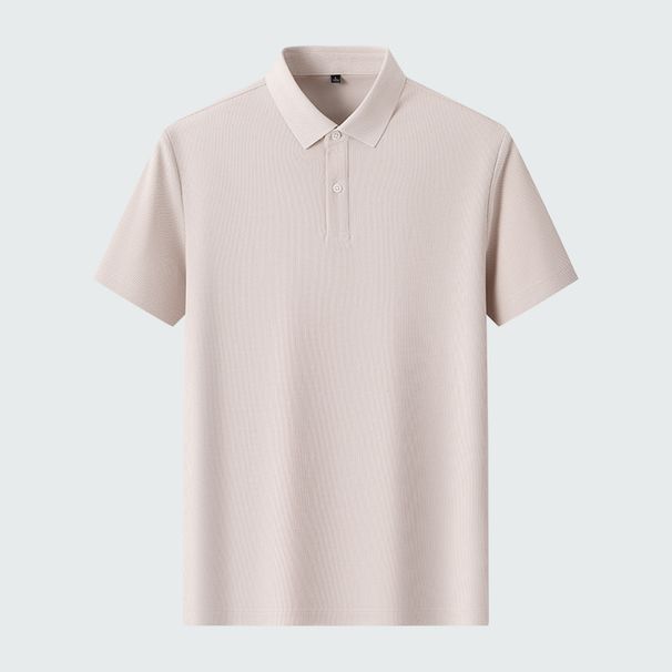 Fashion Business Casual Polo Solid Color Cultural Shirt, Men's Summer Collar, T-Shirt, Outerwear, Short Sleeved Top_viptrois.com