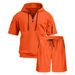 Men's Clothing Men's Casual Sportswear T-Shirt Hooded Zip Up Short Sleeve With Shorts Set Hot Selling Style For Formal & Casual_viptrois.com