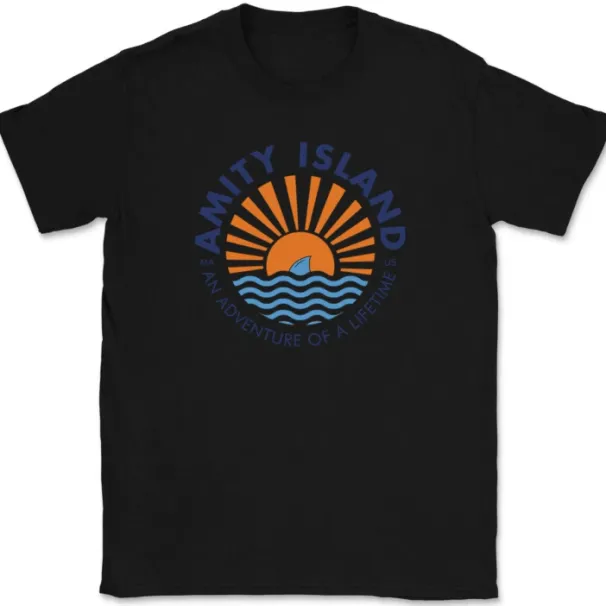Amity Island Adventure Of A Life Time T-Shirt Mens Womens Tees Top Tee Funny Shark Movie Gift_viptrois.com