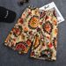 Men's Clothing Summer New Cotton And Linen Printed Five Point Men's Beach Pants Leisure Sports Loose Large Size Shorts Men Thin Style Trend_viptrois.com