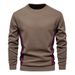 Men's Slim Fit Long Sleeve Pullover Sweatshirt – 60% Cotton Blend, Ribbed Hem & Cuffs, Casual Fall Fashion (Black/Navy/Heather Gray/Olive) S-XXL_viptrois.com