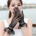 Unisex Summer thin sexy mesh gloves black and white red ceremonial women's wedding high elastic spandex sunscreen gift gloves_viptrois.com