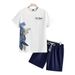 Men's Clothing Summer New Men's T Shirt Set 3D Printing Casual Sports Shorts Set Men_viptrois.com