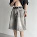 Men's Summer Lightweight Denim Shorts Retro Loose Fit 5 Inch Inseam Cargo Streetwear And Daily Casual Wear_viptrois.com