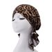 Women's Elastic Headband Hat – Leopard Print Braided Bun Cover For Chemotherapy & Fashion_viptrois.com
