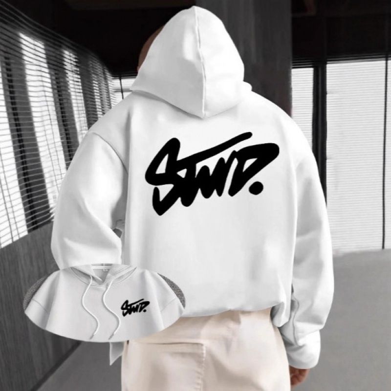 Men's Clothing Hip-Hop Hoodie With Print - Lightweight Cotton Lined Pullover Sweatshirt For Spring & Fall (White, Blue, Black, Gray, Beige)_viptrois.com