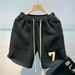 Men's Clothing Men's Summer Versatile Trendy INS Style Embroidered Shorts Loose Fit Sporty Casual Five Point Pants_viptrois.com