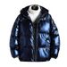 Men's Clothing Winter Fashion Thickened Hooded Cotton Coat Glossy Cotton Jacket Silicone Small Logo Casual Puffer Jacket Cotton Coat_viptrois.com