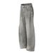 Men's Clothing Retro High Street Ink Splashed Jeans Design Sense High End Scimitar Niche Pants_viptrois.com