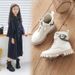 Children's Martin boots 2022 winter new boys British style handsome motorcycle shoes girls fleece-lined warm short boots fashion_viptrois.com