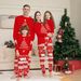 Christmas Home dress printed pajamas Christmas family crew-neck long-sleeved suit_viptrois.com