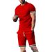 Men's Clothing Summer Men's Short Sleeved T Shirt Round Neck Suit Sports Men's Casual Shorts Two Piece Suit Men_viptrois.com