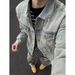 Spring And Autumn Yellow Mud Color Denim For Men American Stle Vibe Design Washed Vintage Turn-down Collar Jacket_viptrois.com
