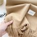 Solid Color Cashmere Scarf For Women - Winter Warm Korean Style Shawl (Dual-Purpose, Thick & Soft, Fashionable Neck Warmer)_viptrois.com