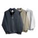 Men's Clothing Men's Autumn Half-Zip Stand Collar Sweatshirt - Lightweight Embroidered Pullover Top For Casual Wear (Green/Black)_viptrois.com