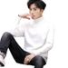 Turtleneck Sweater For Men, Fleece-Lined Thickened Knitwear, Korean Stle Autumn And Base Shirt, Men's Winter Top,_viptrois.com