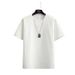 Men's Ice Silk Striped T-Shirt Short-Sleeved Lightweight Trendy Textured Top For Summer Five Quarter Sleeve New_viptrois.com