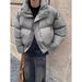 Men's Clothing Short Stand Collar Cotton Jacket Men's Trendy High End Autumn And Winter Warm Cotton Jacket Black Cotton Coat_viptrois.com