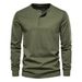 boy Foreign Trade Autumn New Men's Casual European Size Round Neck Long Sleeve T-Shirt Slim Fit Sports Base Shirt Top_viptrois.com