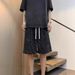 Summer Versatile Student American Style Printed Loose Sporty Casual Five Point Pants Thin Bottoms For Men_viptrois.com