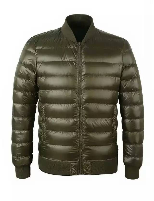 Men's Slim Fit Stand Collar Down Jacket – Lightweight Winter Coat For Baseball & Casual Wear (Black/Navy/Grey/Army Green, Sizes S-XXXL)_viptrois.com