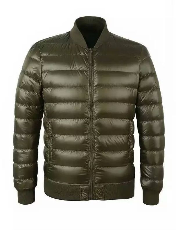 Men's Slim Fit Stand Collar Down Jacket – Lightweight Winter Coat For Baseball & Casual Wear (Black/Navy/Grey/Army Green, Sizes S-XXXL)_viptrois.com